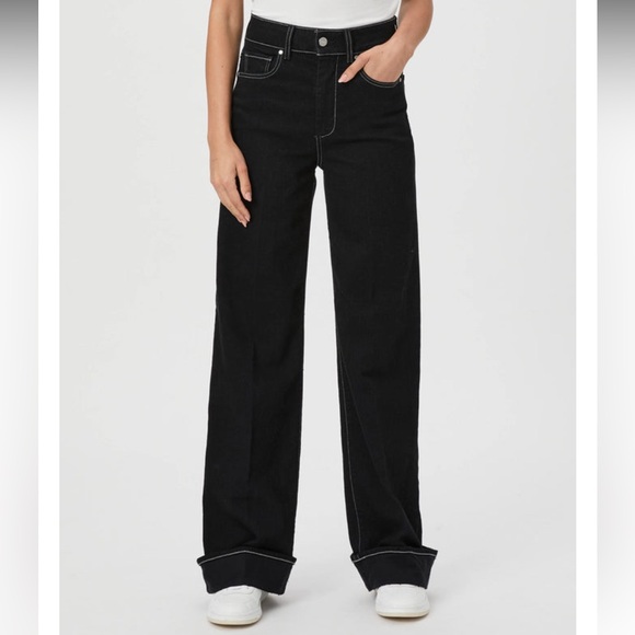 Paige Sasha wide leg cuffed jeans